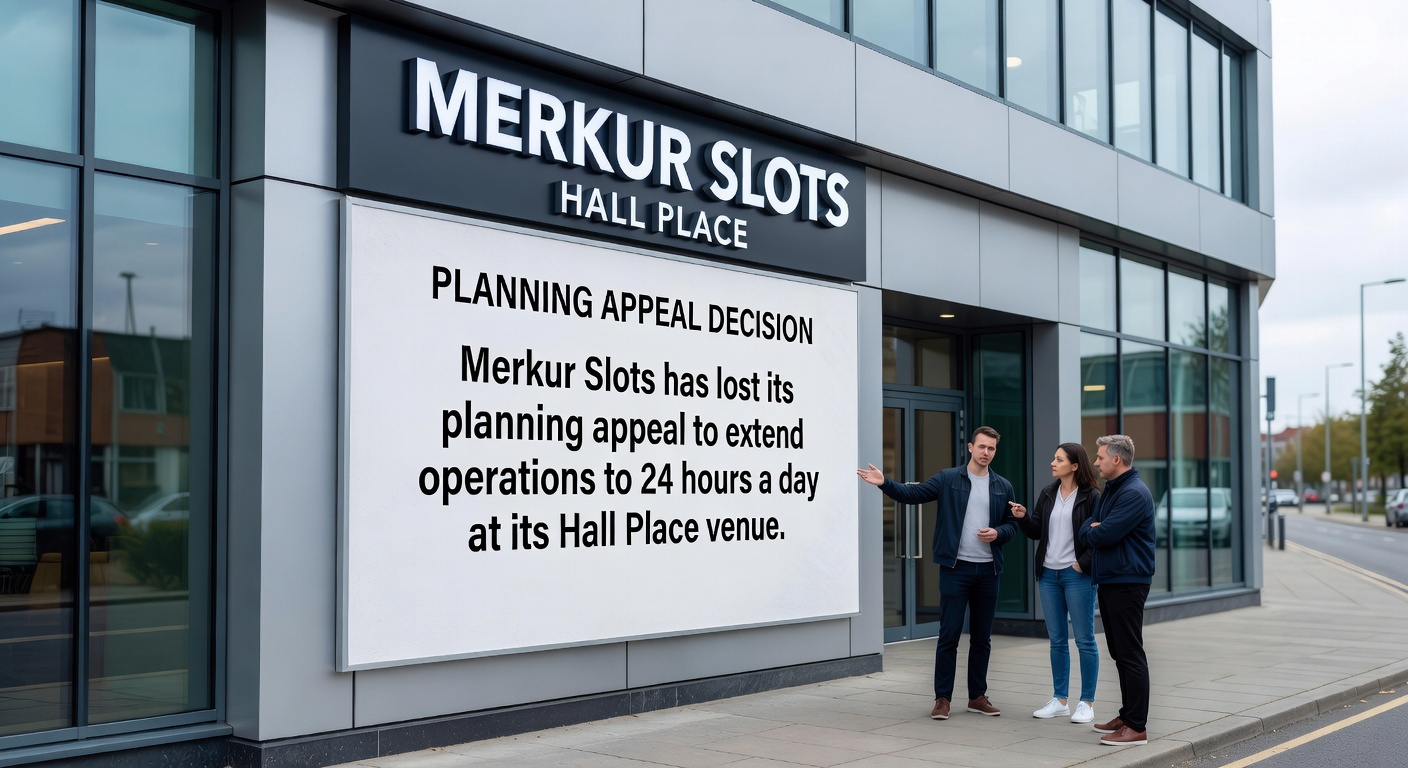 Casino floor with currency exchange booth and AML compliance signage, illustrating updated regulatory focus