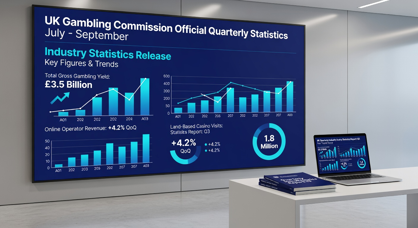 Infographic illustrating land-based vs remote GGY comparison in the UK gambling industry for Q2 FY 2025-2026