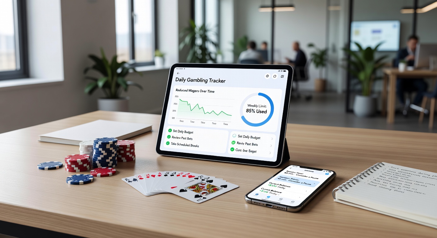 Smartphone screen displaying a gambling tracking app with charts and session timers