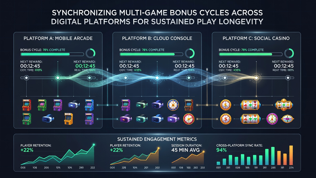 Analytics dashboard showing overlapping bonus timelines and player activity graphs
