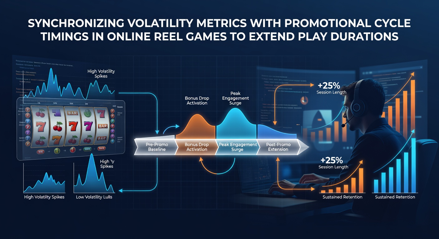 Infographic displaying volatility curves overlaid on monthly promotional timelines for online reel games
